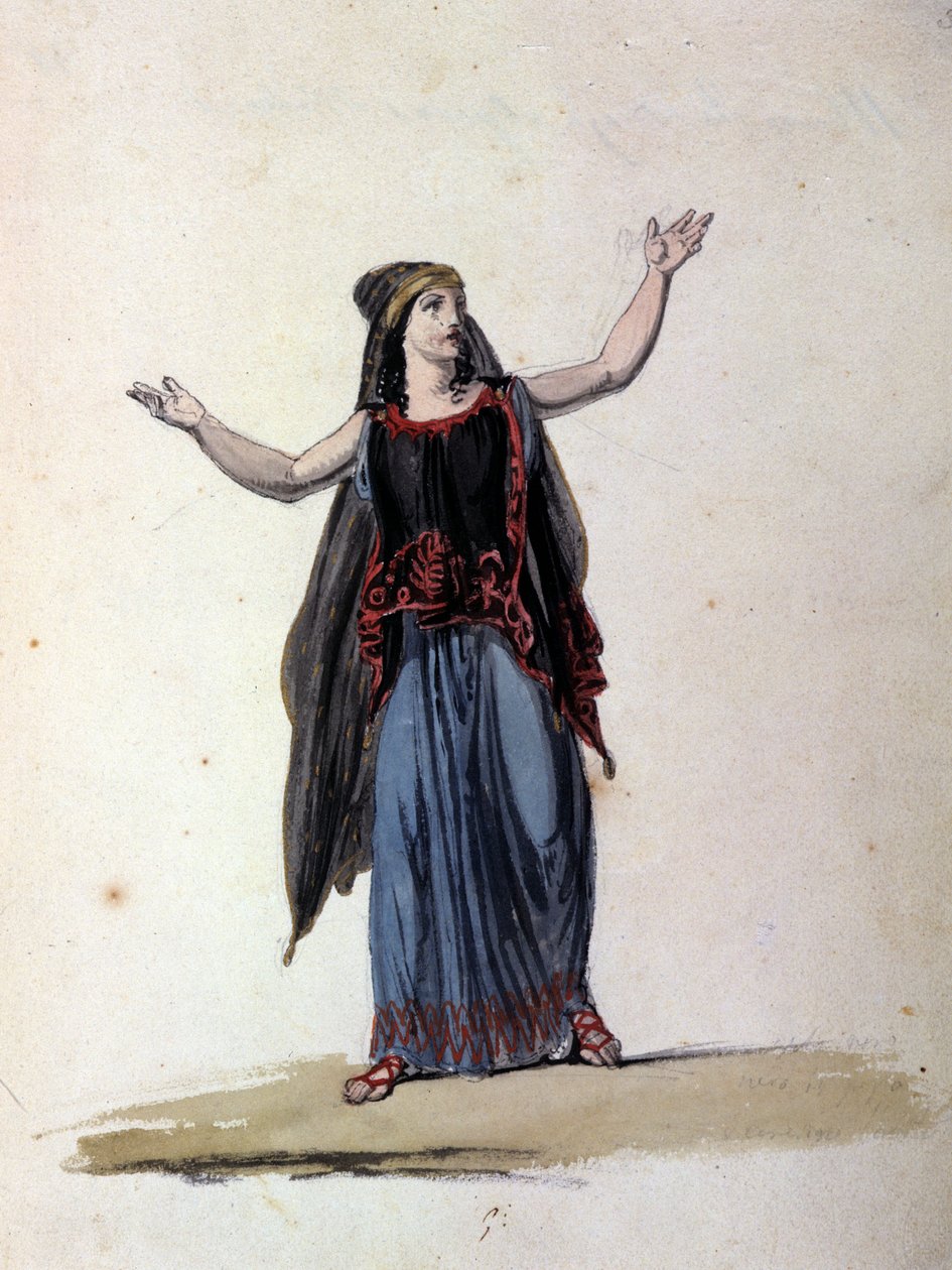 Médeia boszorkány az argonauták ciklusa után. 19. századi rajz. alkotó: Unknown artist