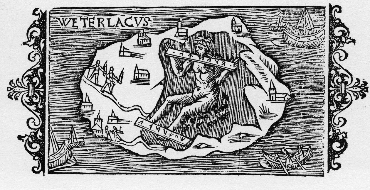 A boszorkánylánc – Olaus Magnus "Az északi nemzetek története" című művében, Róma, 1555 alkotó: Unknown artist