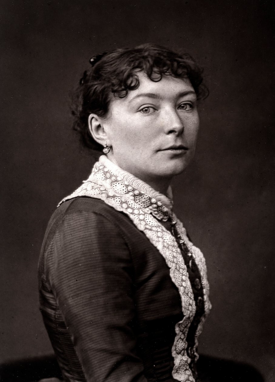 Virginie-Elodie Demont-Breton művésznő, akit az 1883-as párizsi szalon alkalmából ábrázolt. alkotó: Unknown