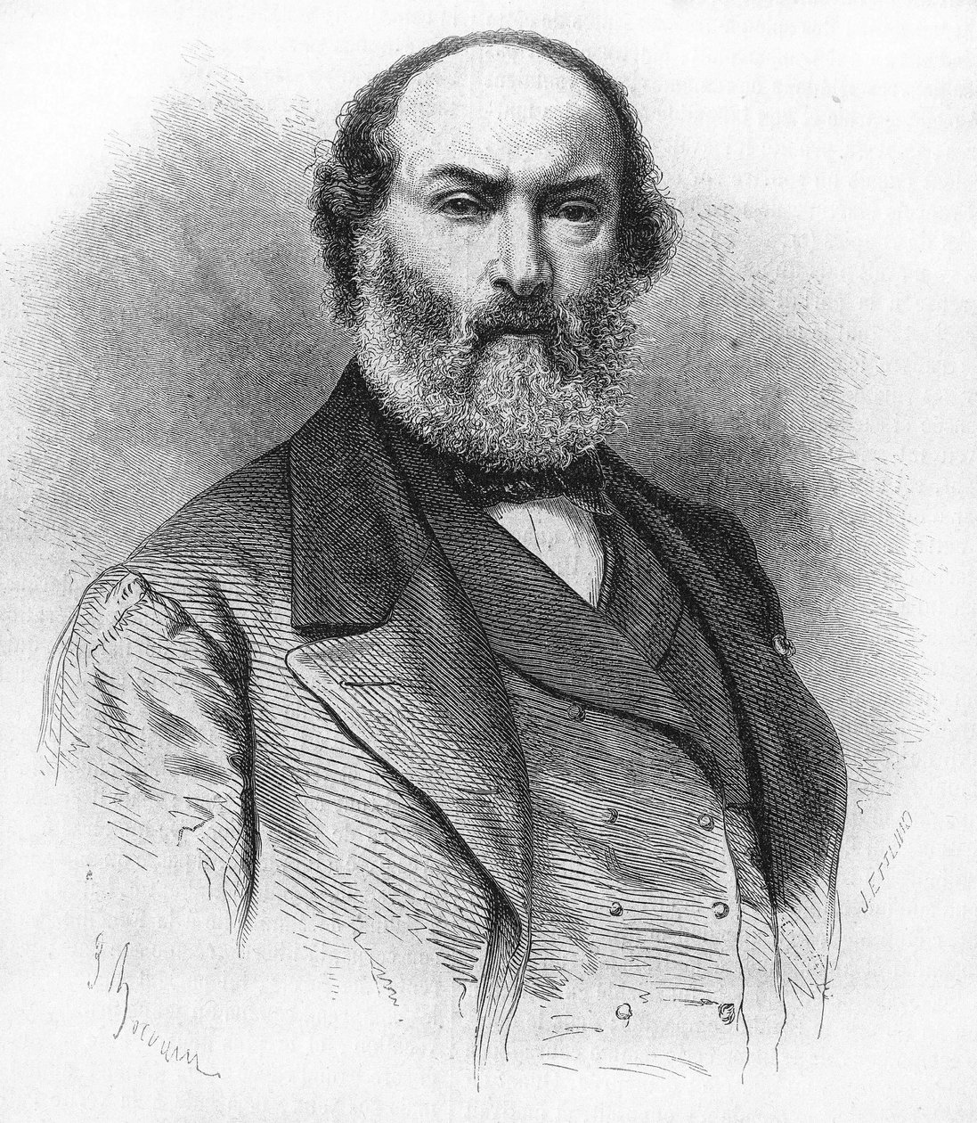 Théodore Rousseau (1812-1867), francia festő. alkotó: Unknown artist