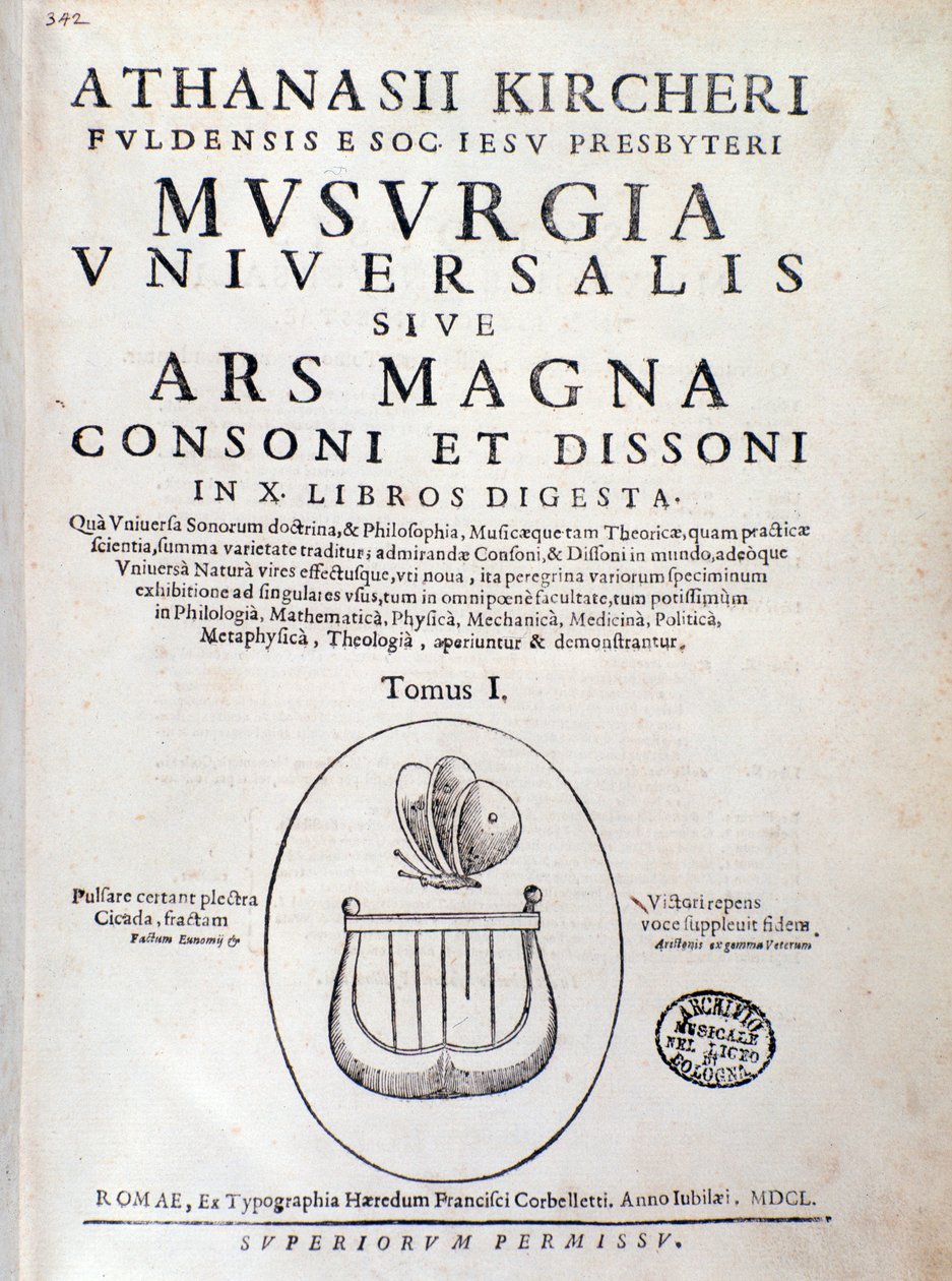 Musurgia címlapja (1650) alkotó: Unknown artist