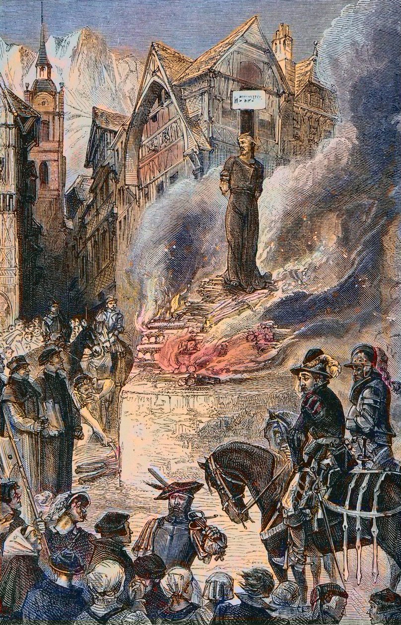 Michel Servet kínzása Genfben (Michael Servetus) (Michel de Villeneuve) Spanyol orvos és teológus (1511-1553) - Le torice de Michel Servet (Miguel Serveto) (1511-1553) genfi, spanyol orvos és teológus Metszet alkotó: Unknown artist