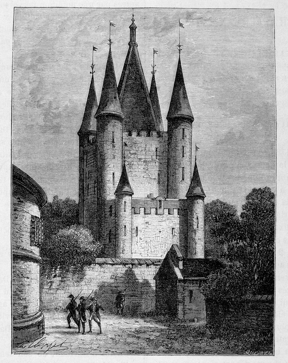 A templom tornya - metszet alkotó: Unknown artist