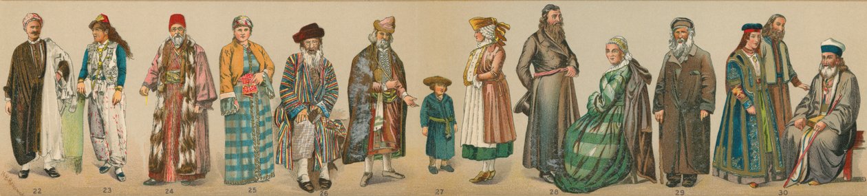 A zsidó nép hagyományos viseletei, a 
