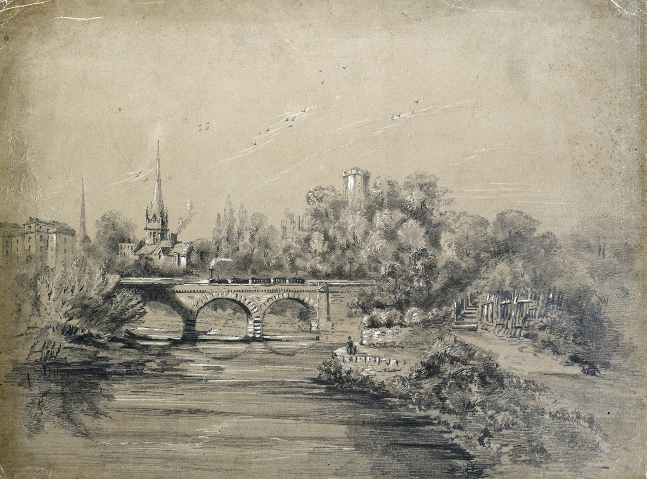Train Crossing Bridge alkotó: Unknown artist