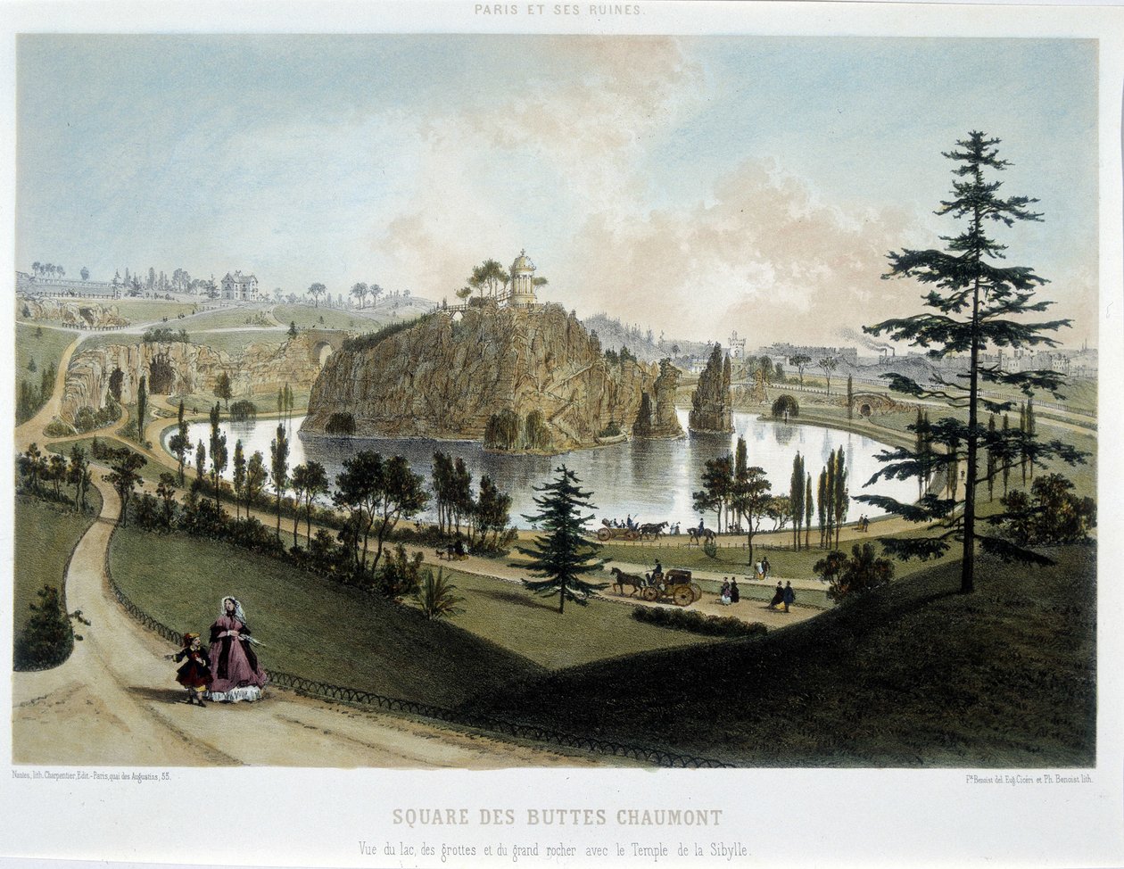 Párizs átalakulásai a második birodalom alatt, Haussmann Paris. Buttes Chaumont kertje alkotó: Unknown artist