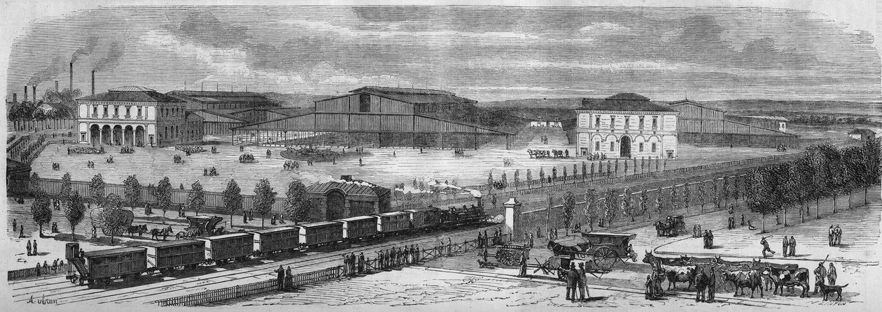 Párizs átalakulásai a második birodalom alatt, Paris Haussmann: Az új menet a Villette jószágaihoz. alkotó: Unknown artist