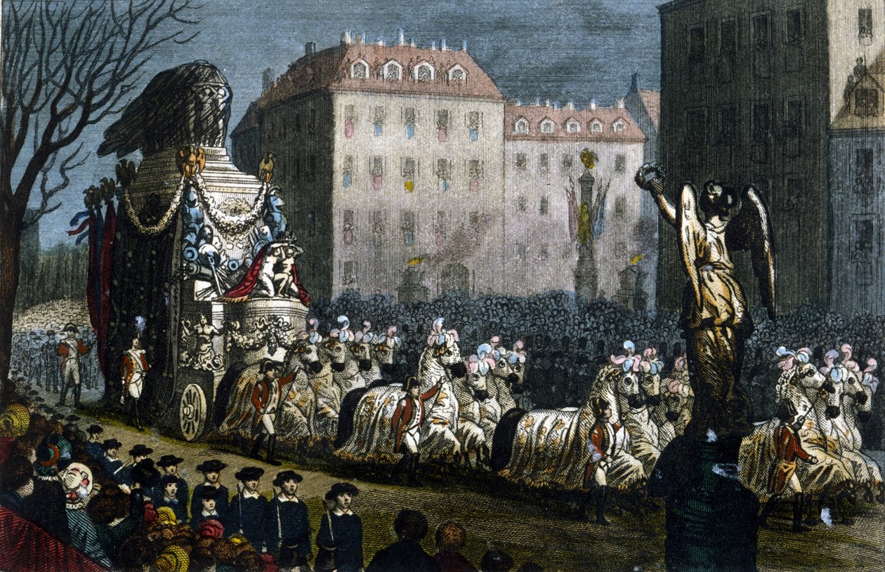 I. Napóleon (1769-1821) hamvainak szállítása Courbevoie-ba (Hauts-de-Seine), december 15. alkotó: Unknown artist