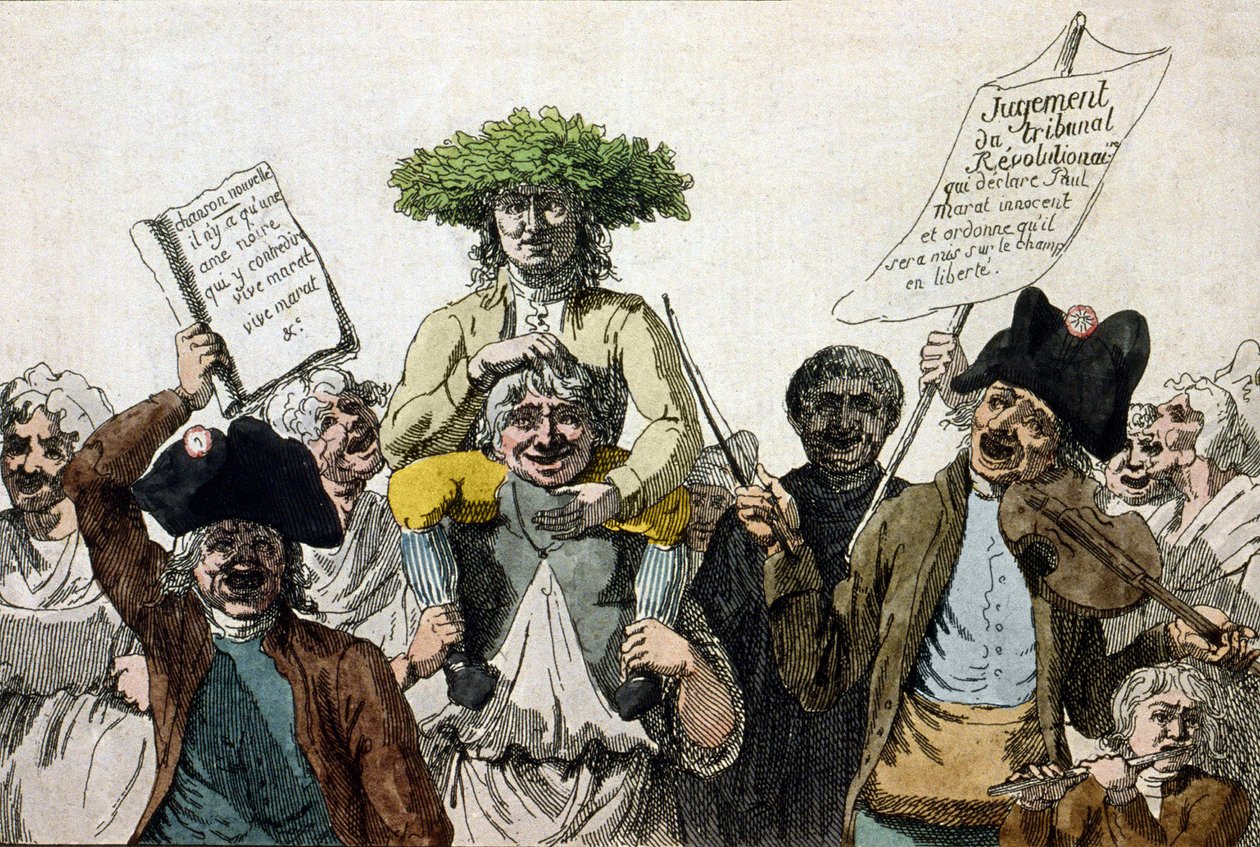 Marat diadala. századi metszet alkotó: Unknown artist