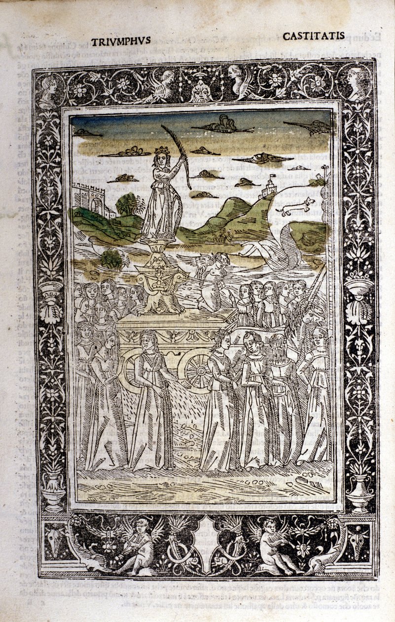 Petrarka tisztaságának diadala (Francesco Petrarca). Miniatűrök sd. Bibl. Trivulziana, Milánó. alkotó: Unknown artist