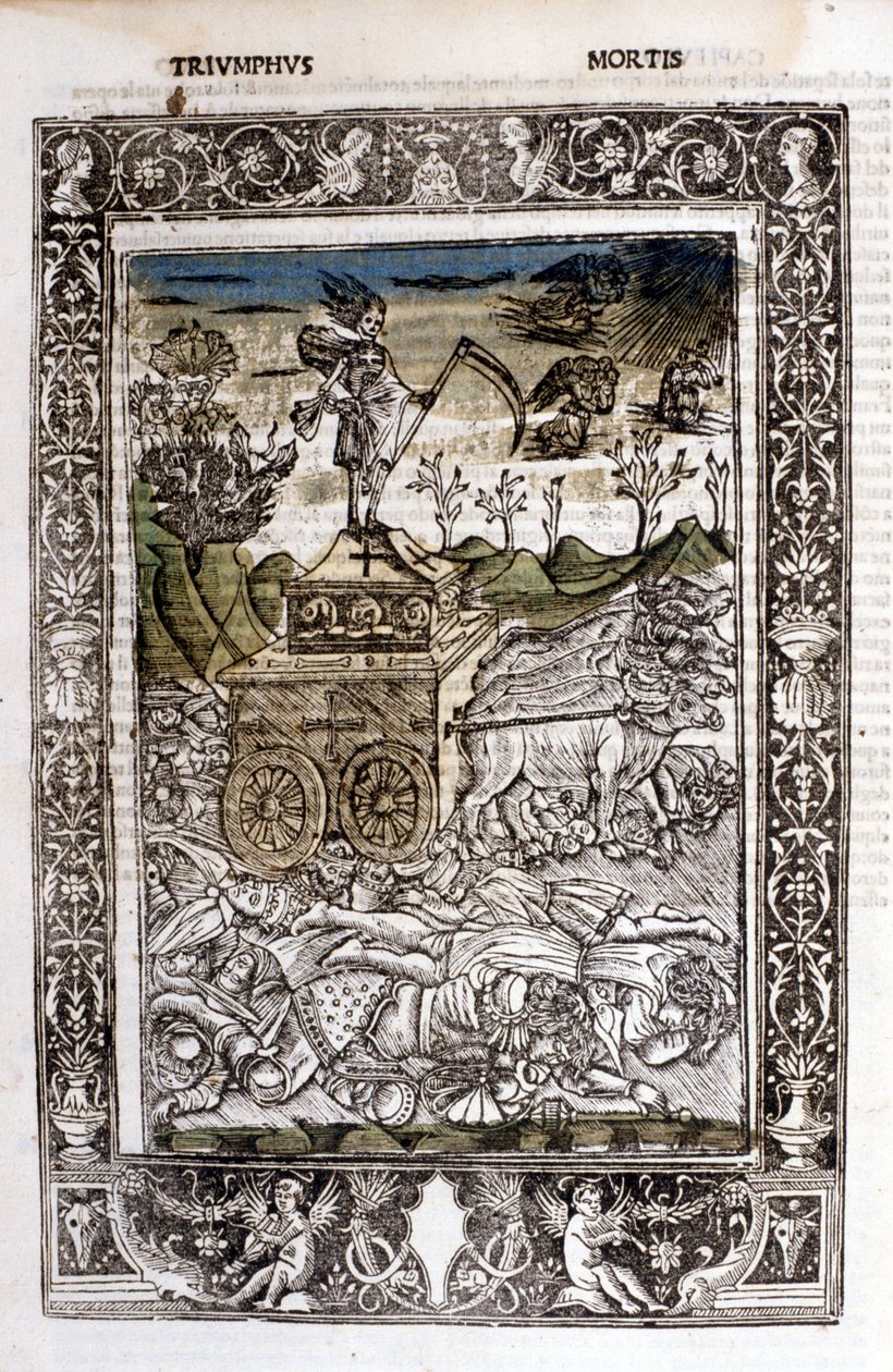 Francesco Petrarca (Petrarcha) halálának diadala. 15. századi kézirat. alkotó: Unknown artist