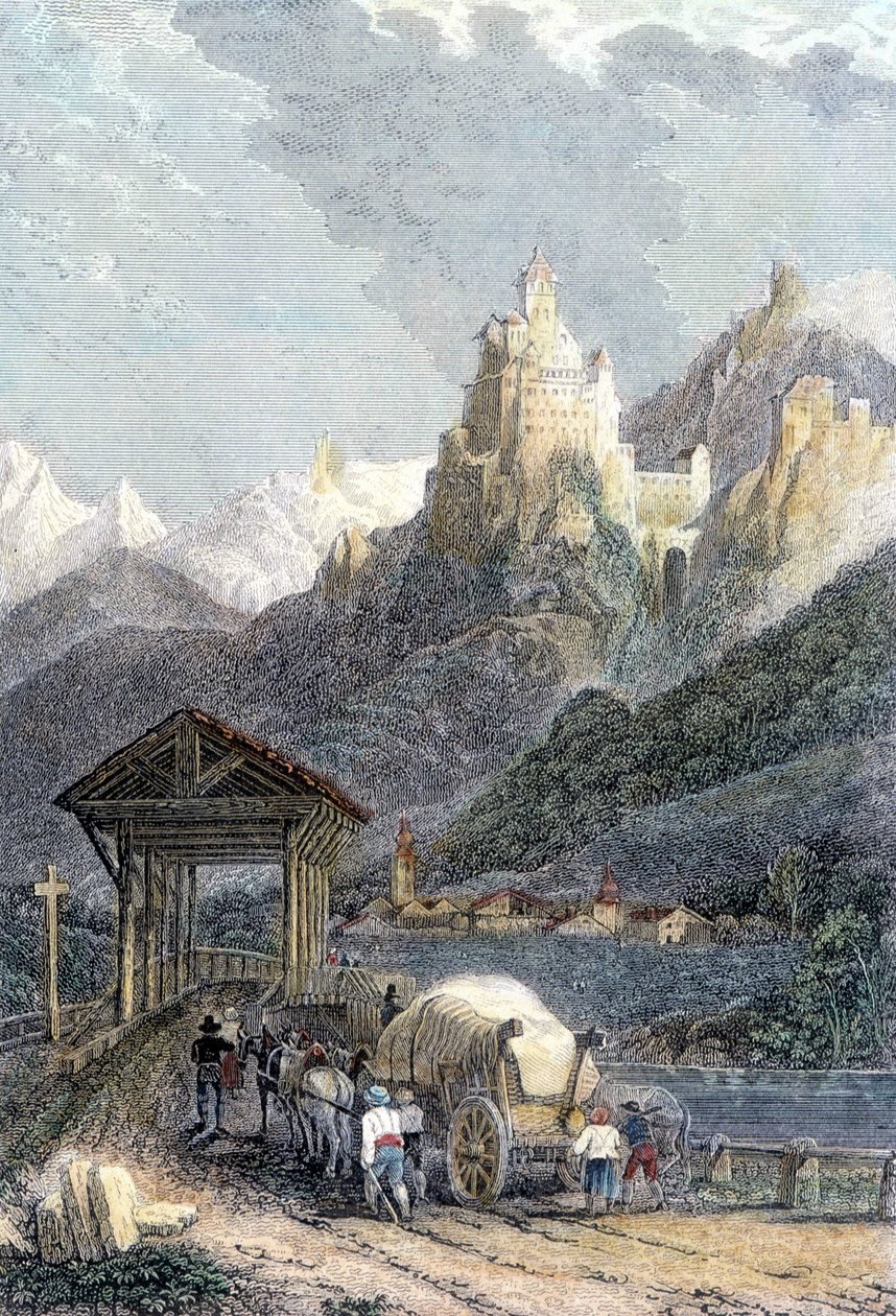 Trostburg kastély Tirolban. alkotó: Unknown artist