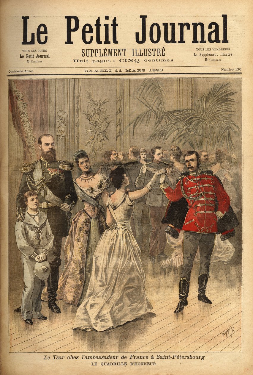 III. Sándor cár (1815-1894) a quadrille d