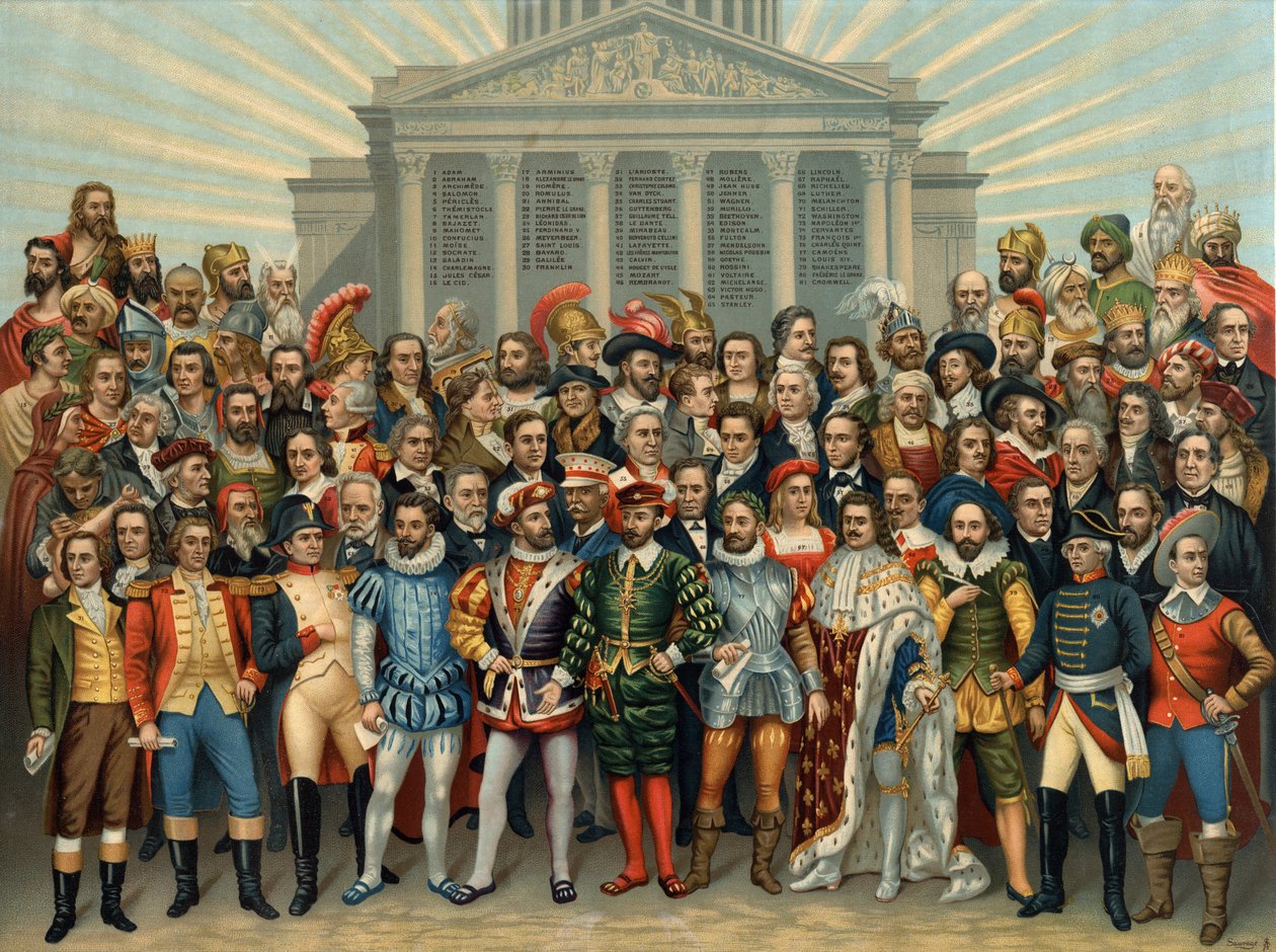 A FŐ FÉRFIEK UNIVERZÁLIS PANTHEONJA CELEBRES Sauvage cir kromolitográfiája alkotó: Unknown artist