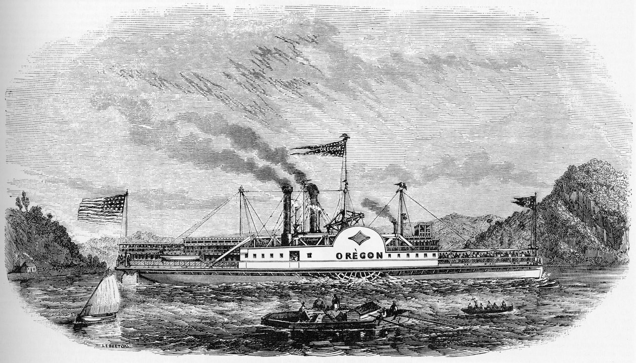 USA Történelem: Oregon (metszet) alkotó: Unknown artist