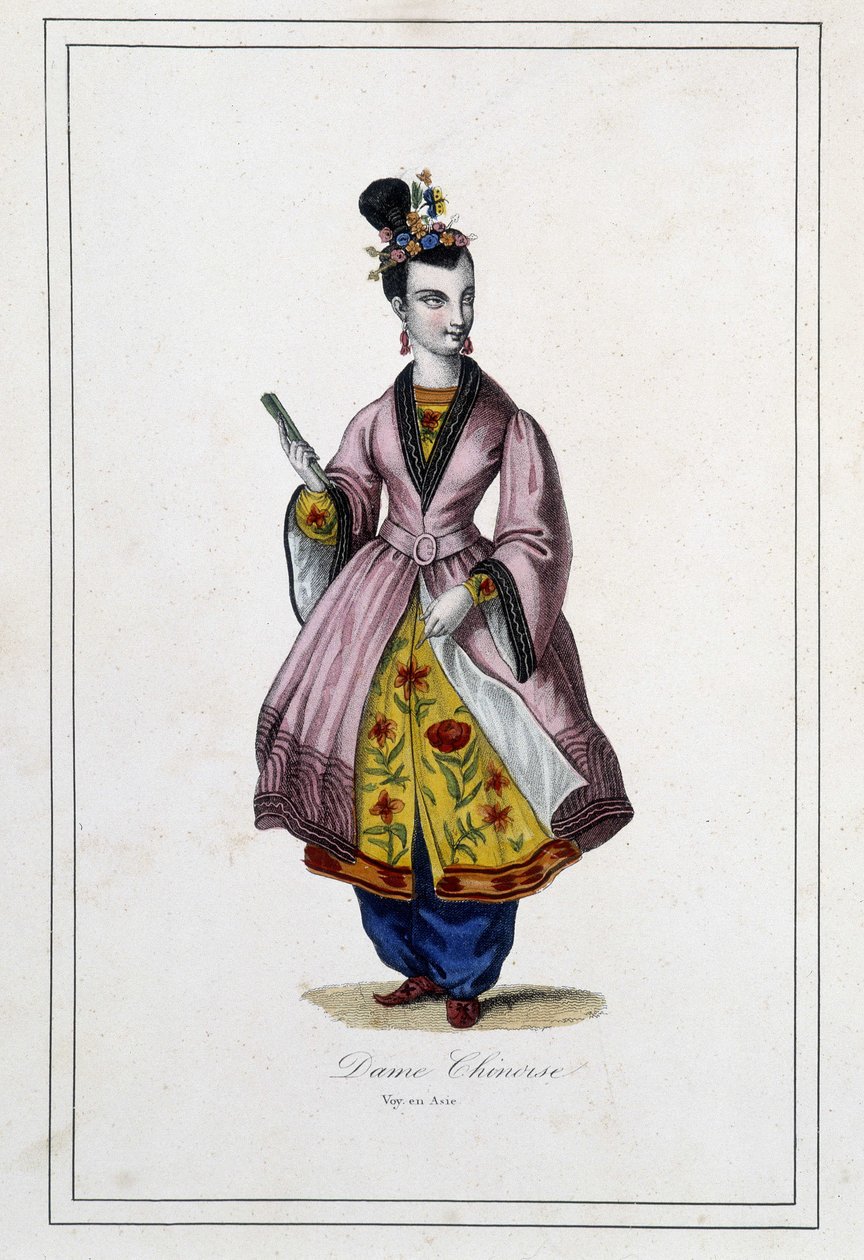 Egy kínai nő – Paul Jonhanneaud atya „A föld népei” című művében, Librairie des Bons livres alkotó: Unknown artist