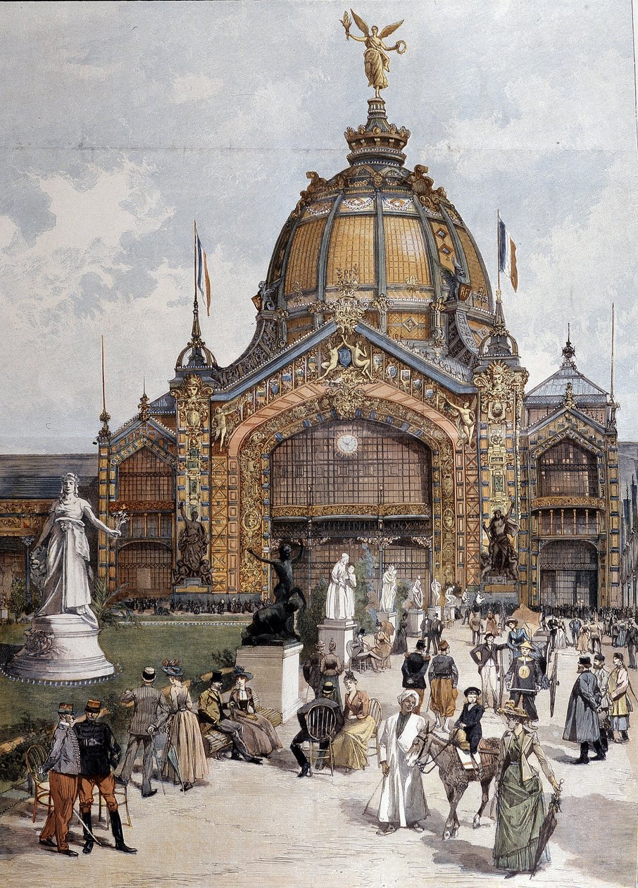 Egyetemes kiállítás, Párizsi Központi Kupola, 1889-es metszet alkotó: Unknown artist