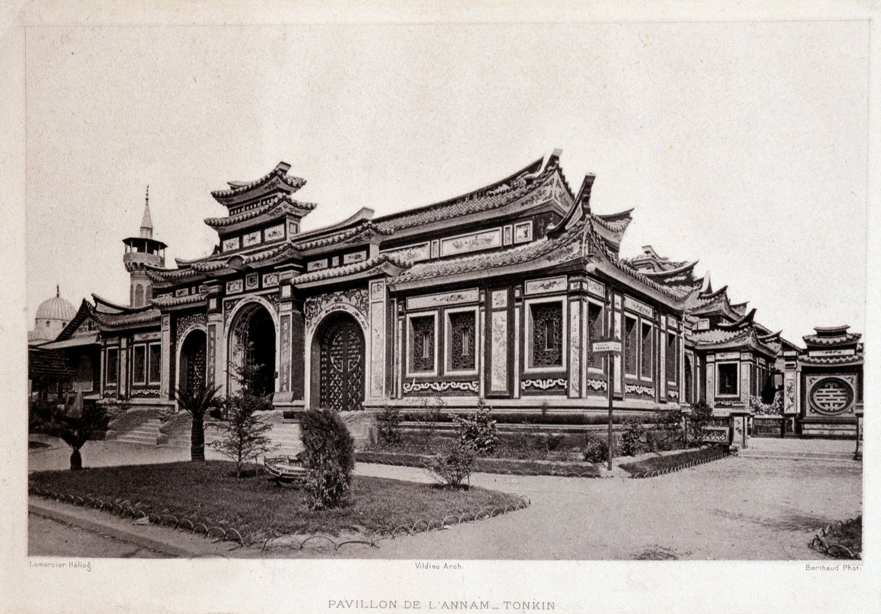 Egyetemes kiállítás Párizsban 1889 – Annam pavilon, Tonkin. alkotó: Unknown artist