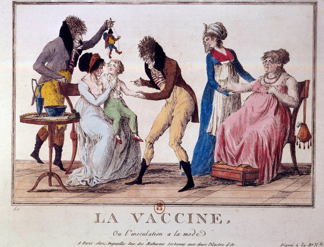 Divat az oltás vagy az oltás. század elejéről származó metszet. Paris, B.N. alkotó: Unknown artist