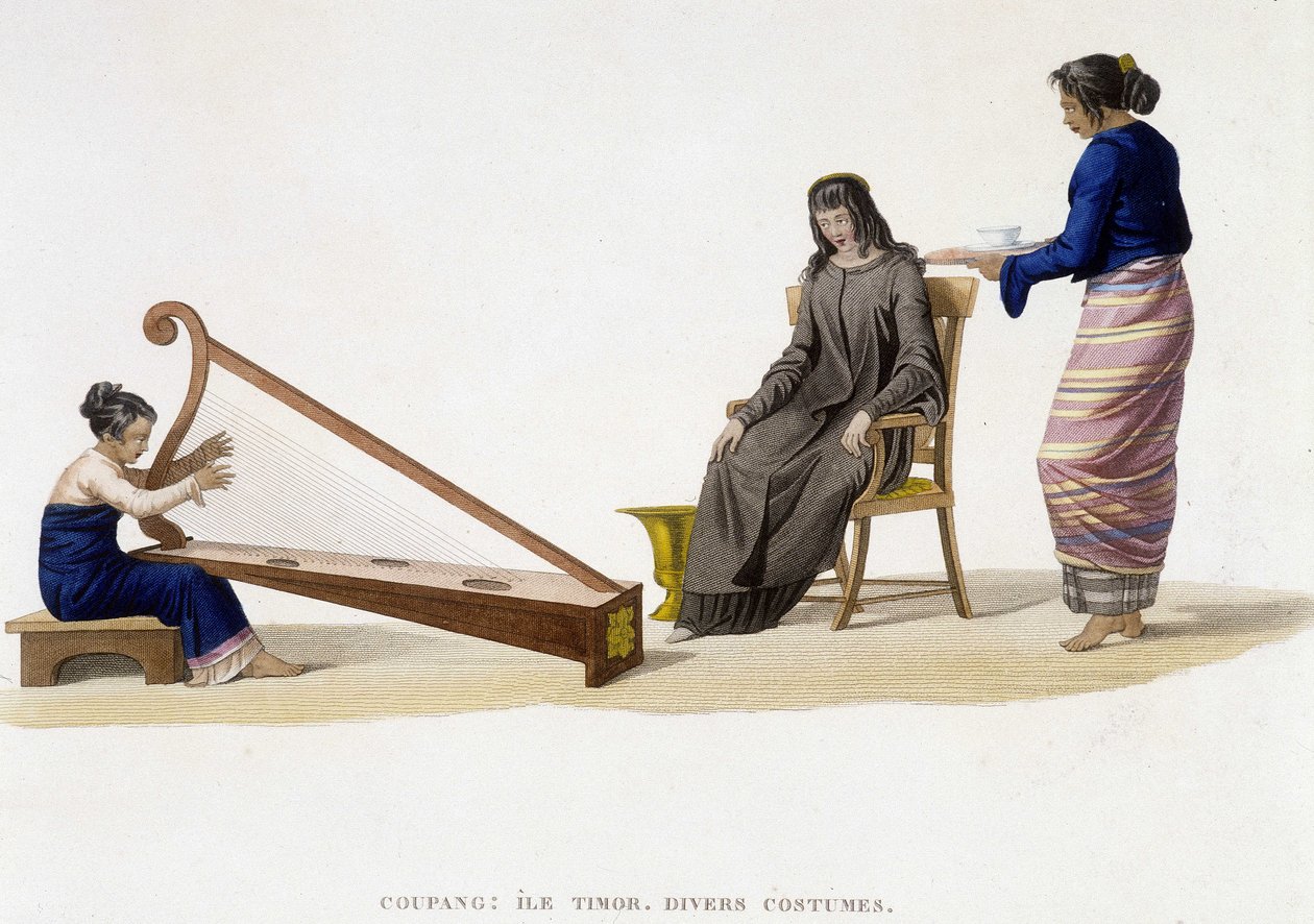 Különféle női jelmezek Timor-szigetről (Coupang). alkotó: Unknown artist