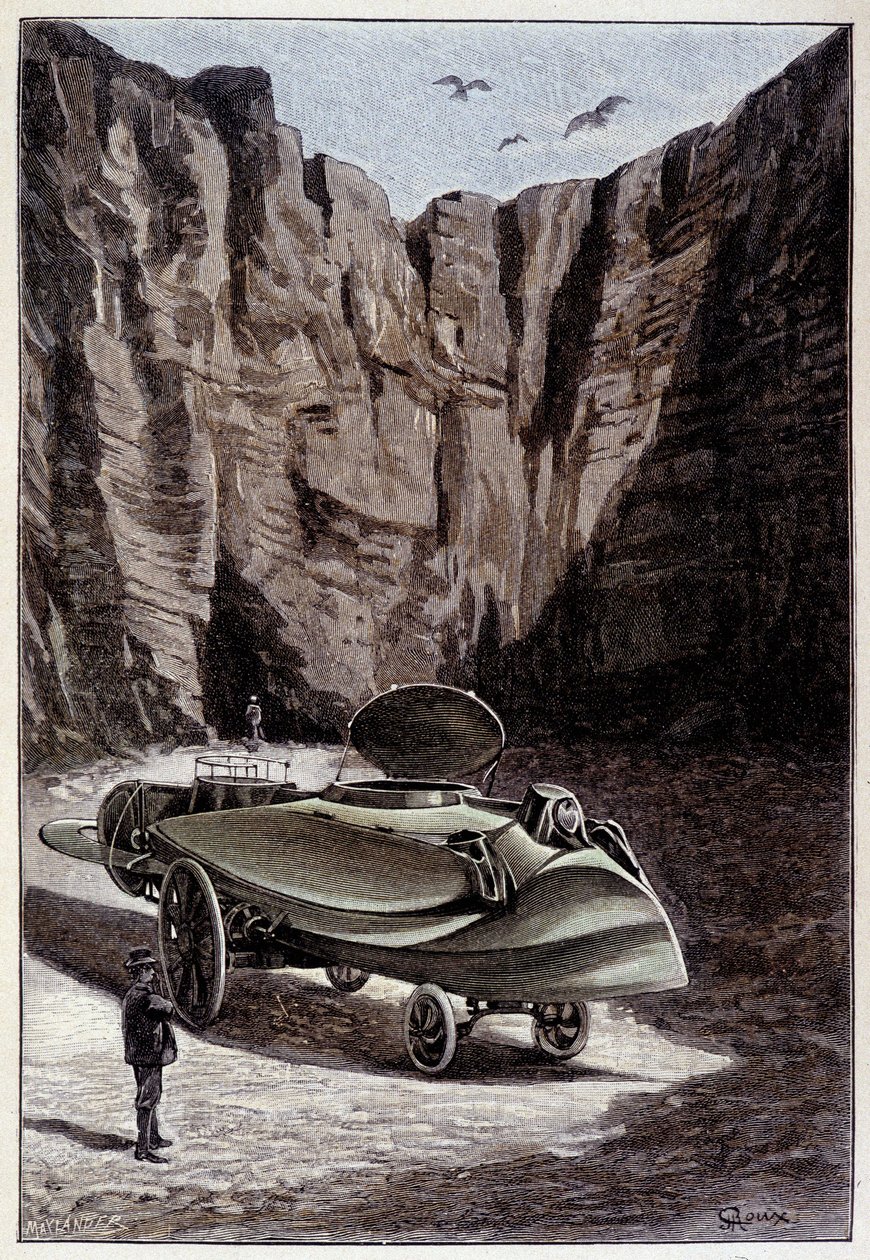 "" fusiforme"" jármű - Jules Verne "" A világ mestere" című filmjében, Roux alkotó: Unknown artist