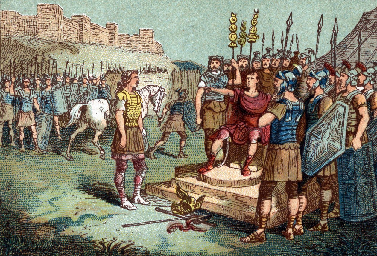 Vercingétorix, gall vezető, Julius Caesarhoz került Kr.e. 52-ben. alkotó: Unknown artist