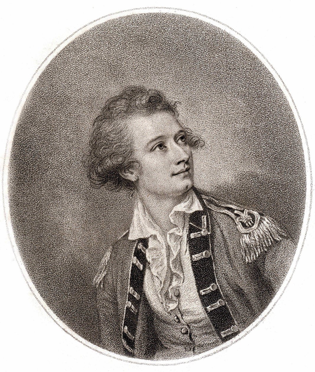 Vicente Lunardi, olasz repülős, aki 1784. szeptember 14-én hajtotta végre az első ballonmászást Angliában. Metszet a 18. század végéről. alkotó: Unknown artist