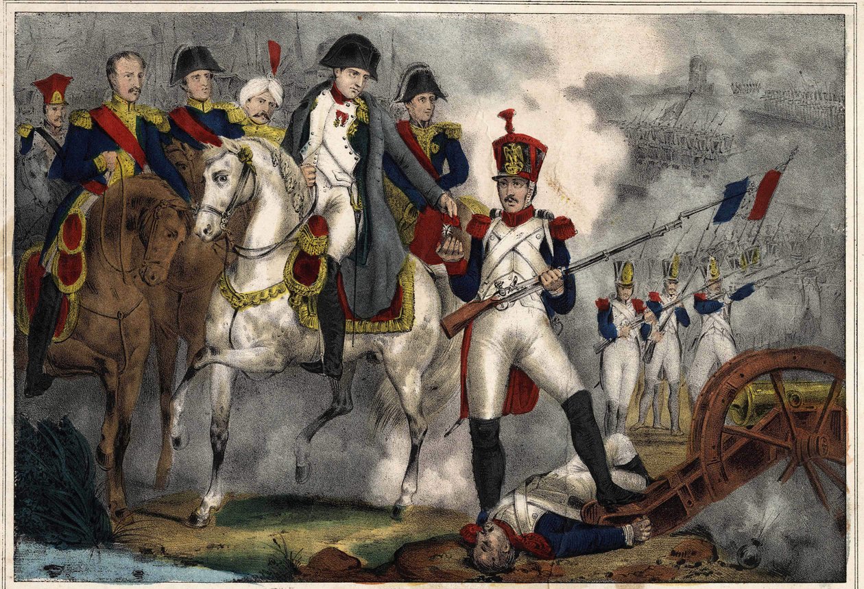 Victor bátorságáért megkapta I. Napóleontól a Becsületrend Keresztjét és a kapitányi rangot Wagram csataterén, metszett 19. század eleje. alkotó: Unknown artist