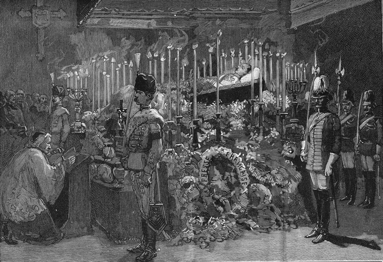 Bécs 1889: Habsburg Rudolf főherceg (1858-1889) égő kápolnája alkotó: Unknown artist