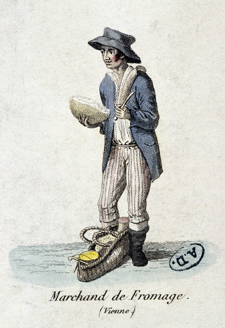 Bécsi sajtkereskedő - metszet alkotó: Unknown artist