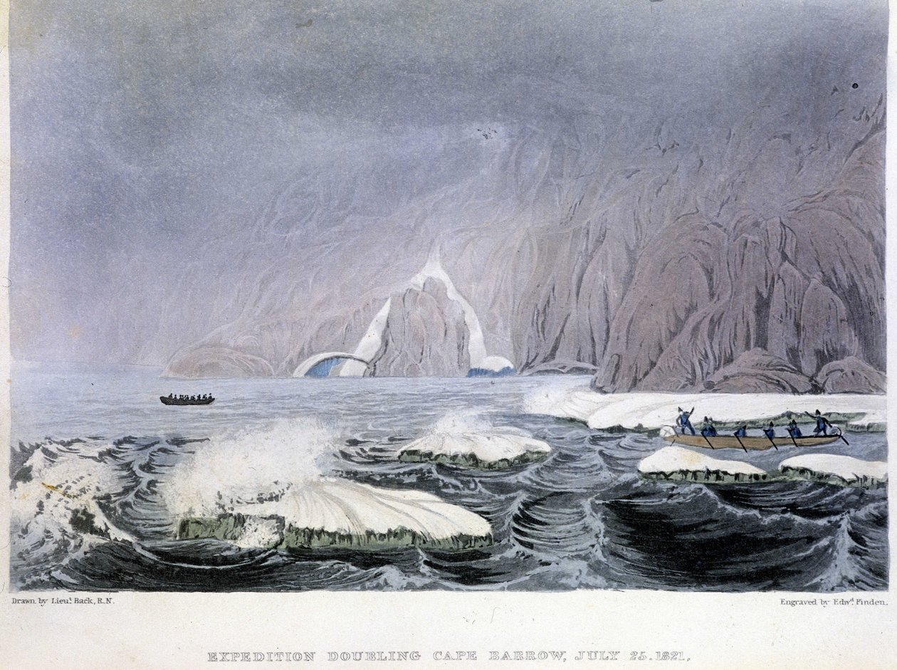 Cape Barrow képe – „” Narratíva a Sarki-tenger partjaira tett utazásról 1819-1821 között”, John Franklin, szerk. London alkotó: Unknown artist