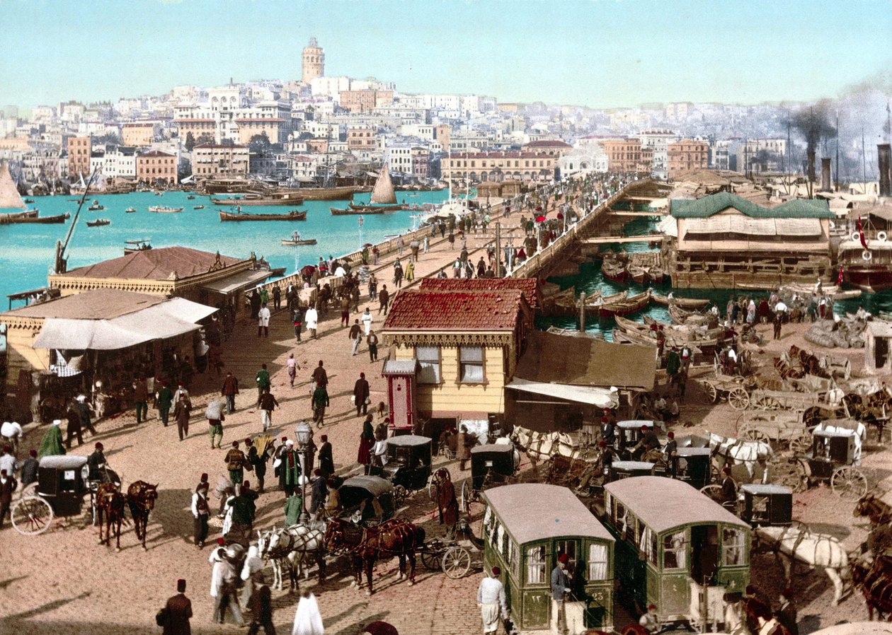 Konstantinápoly kilátása. Photochrome v. 1890. alkotó: Unknown artist