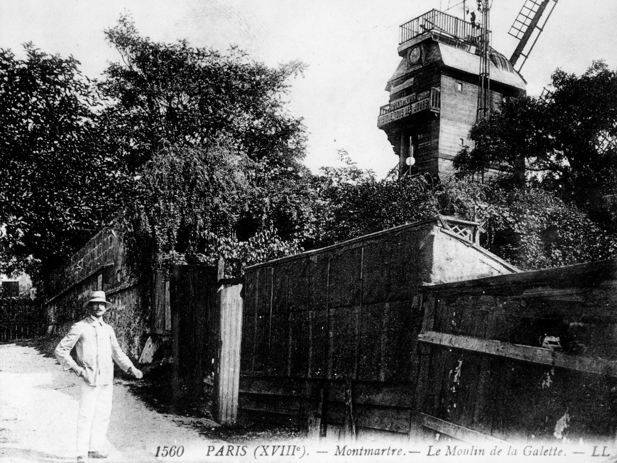 Kilátás Párizsra: Moulin de la Galette, Montmartre kerület alkotó: Unknown artist