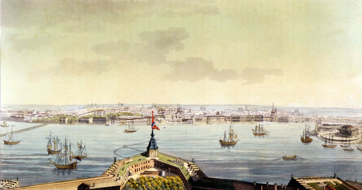 Szentpétervár látképe - in J. Ferrario régi és modern jelmeze, szerk. Milánó alkotó: Unknown artist