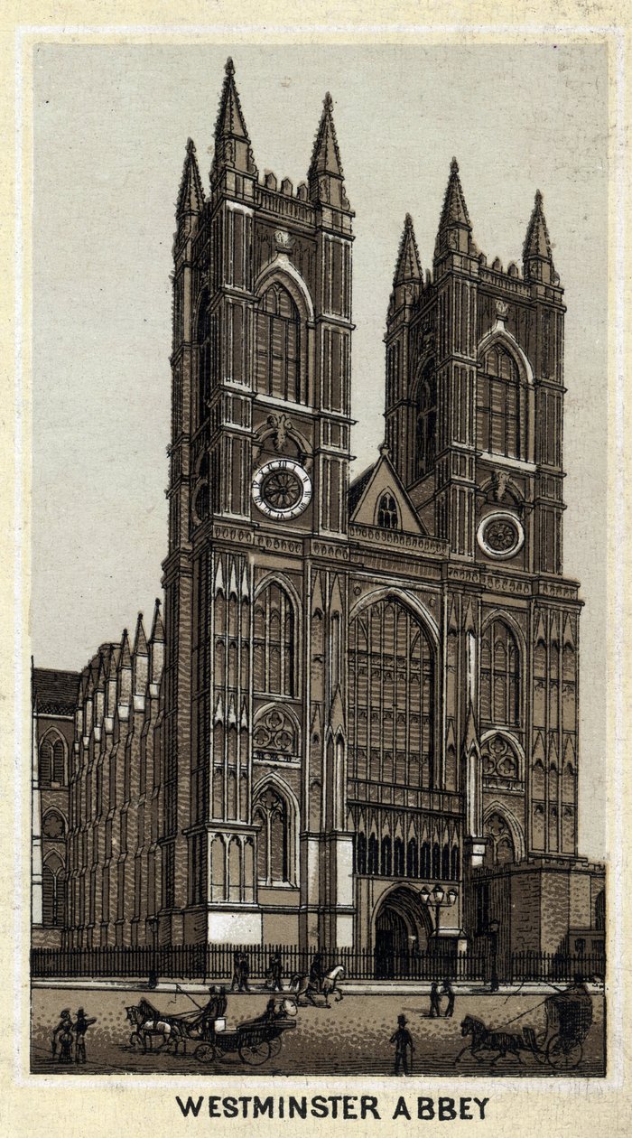 Kilátás a Westminster Abbey-re, London, Anglia. alkotó: Unknown artist