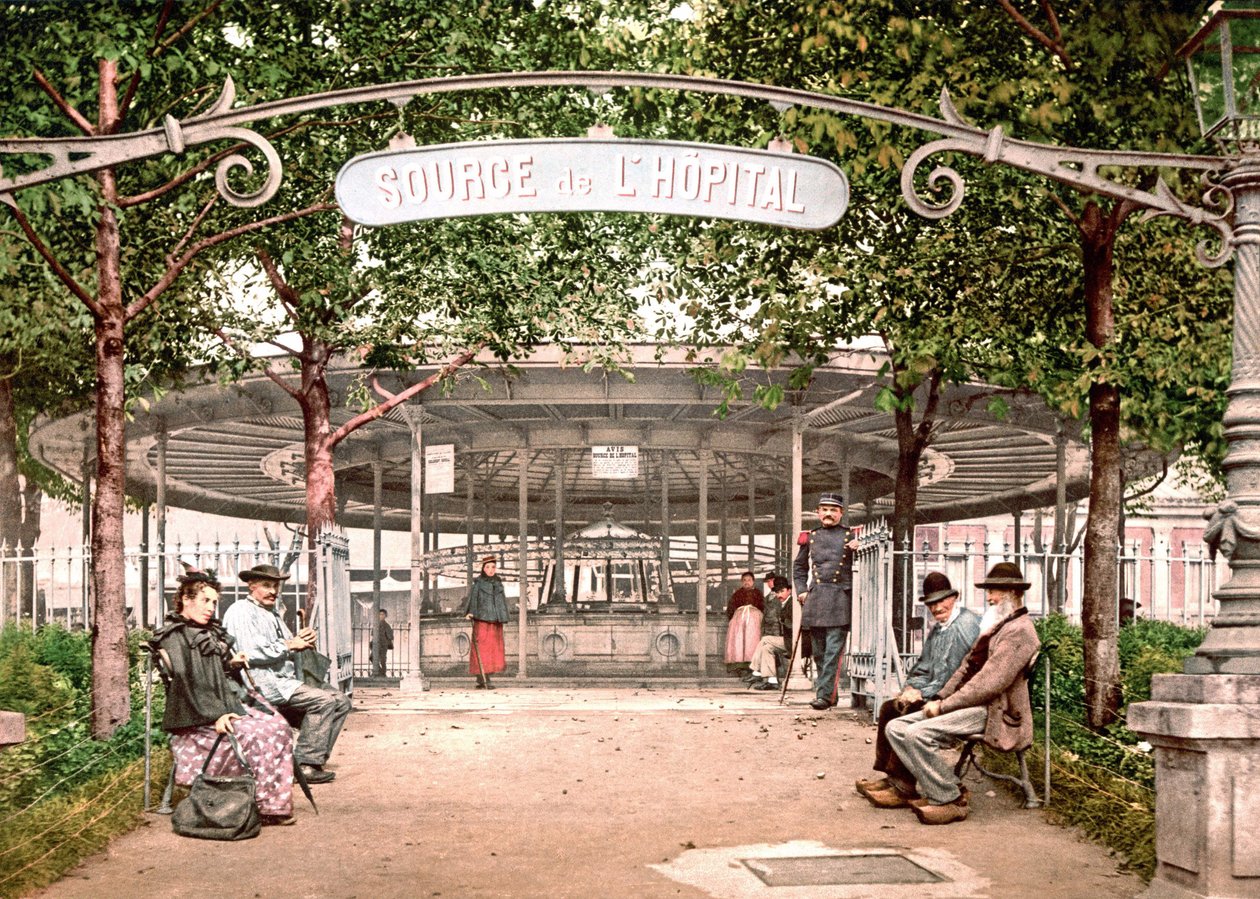 A Vichy Kórház képe: A kórház forrása. Photochrome sd. v. 1890. alkotó: Unknown artist