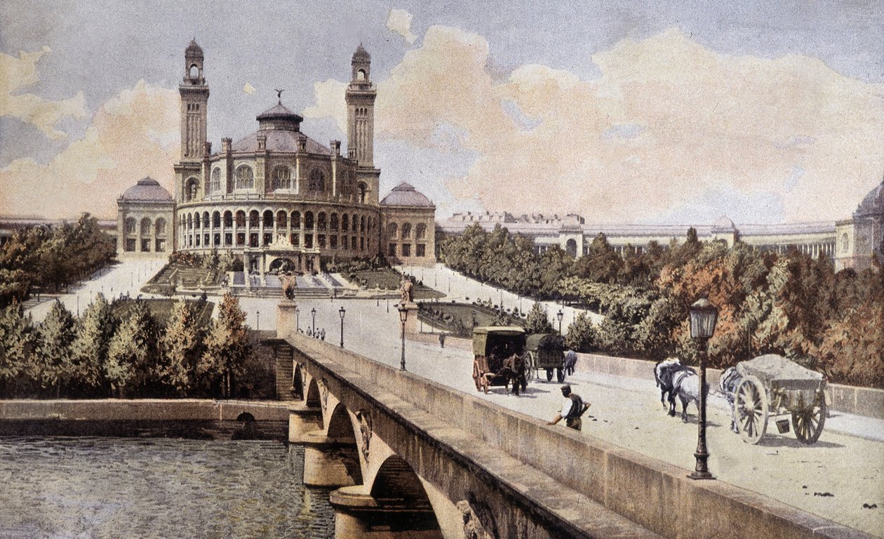 Kilátás a Palais du Trocadero-ra (Párizs) 1898-ban. alkotó: Unknown artist