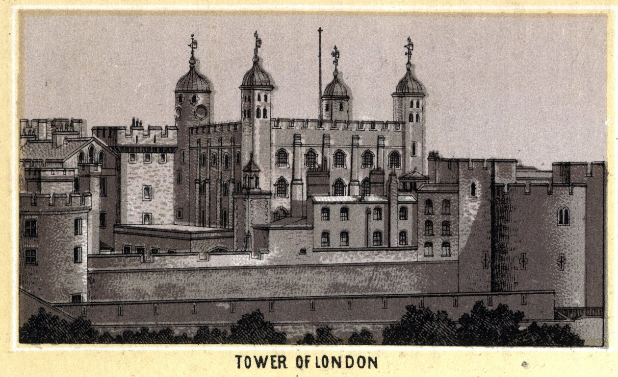 Kilátás a Tower of Londonra, az egykori börtönre, Anglia alkotó: Unknown artist