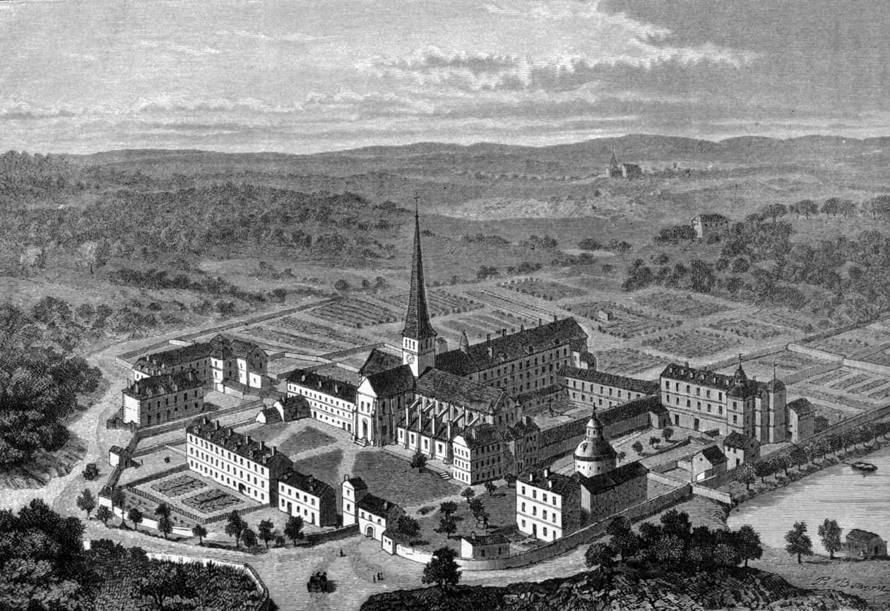 Kilátás a Port Royal des Champs (Port-Royal-des-Champs) apátságra. alkotó: Unknown artist