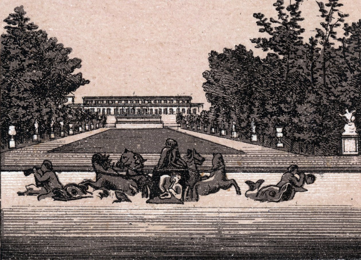 Kilátás a Versailles-i kastélyra (Palais of Versailles), Franciaország. in "" A világ 168 nézetet szemléltet"" Keltezés nélküli (XIX. század vége) alkotó: Unknown artist