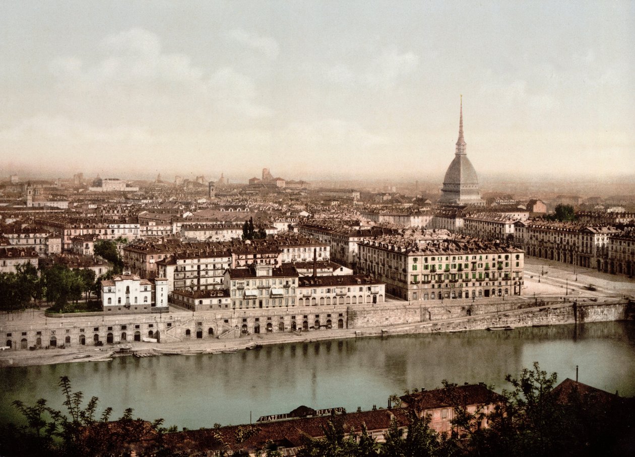 Torino (Torino) városának kilátása Olaszországban 1890-ben alkotó: Unknown artist
