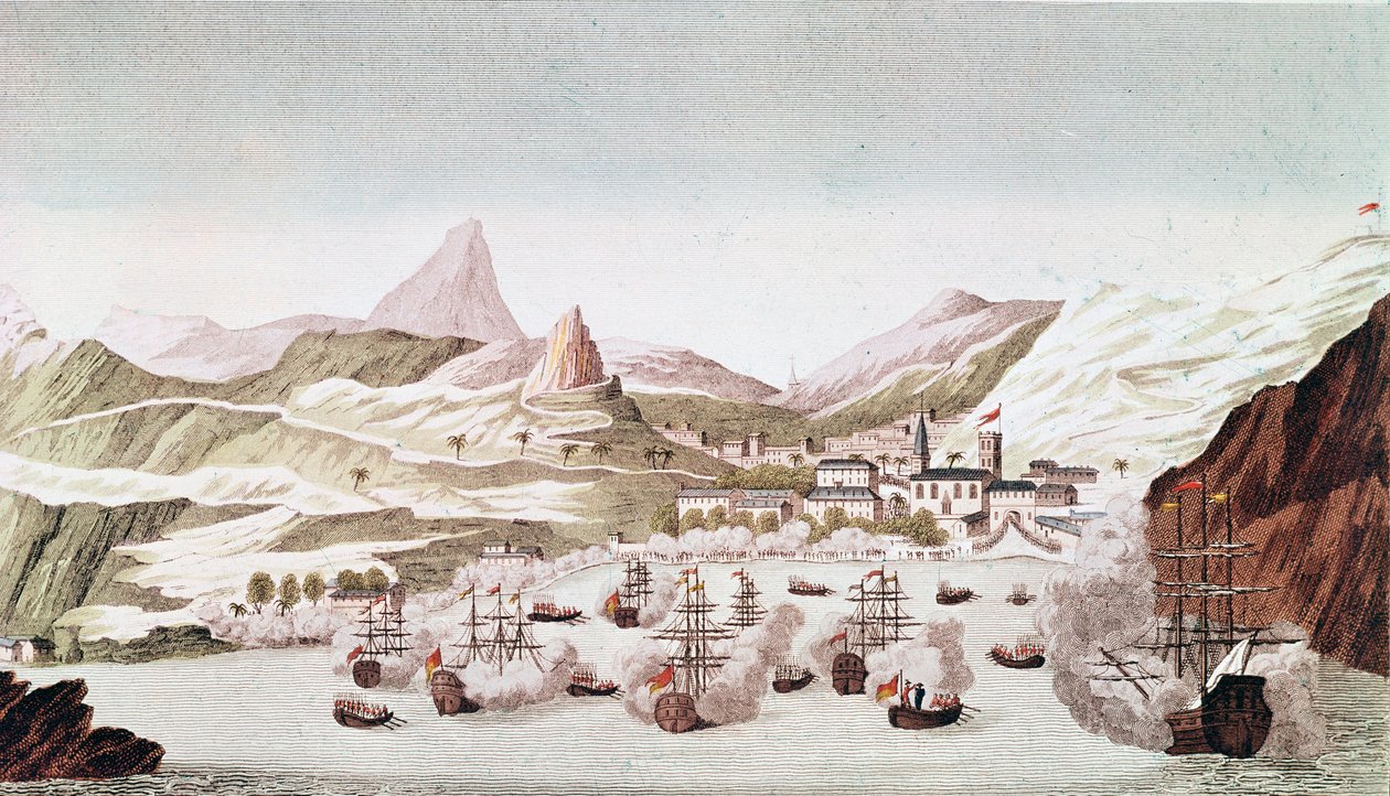 Kilátás a szigetre Saint Helena (metszet alkotó: Unknown artist