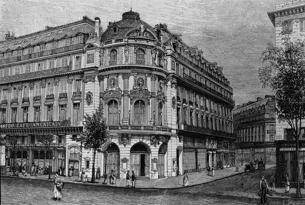 Kilátás a párizsi Theatre du Vaudeville-re. alkotó: Unknown artist