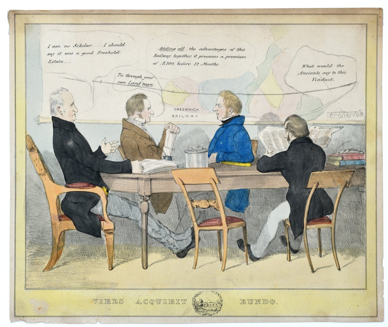 Vires Acquirit Eundo (Erőt gyűjtünk menet közben), 1835 körül (kézzel színezett litográfia papíron) alkotó: Unknown artist