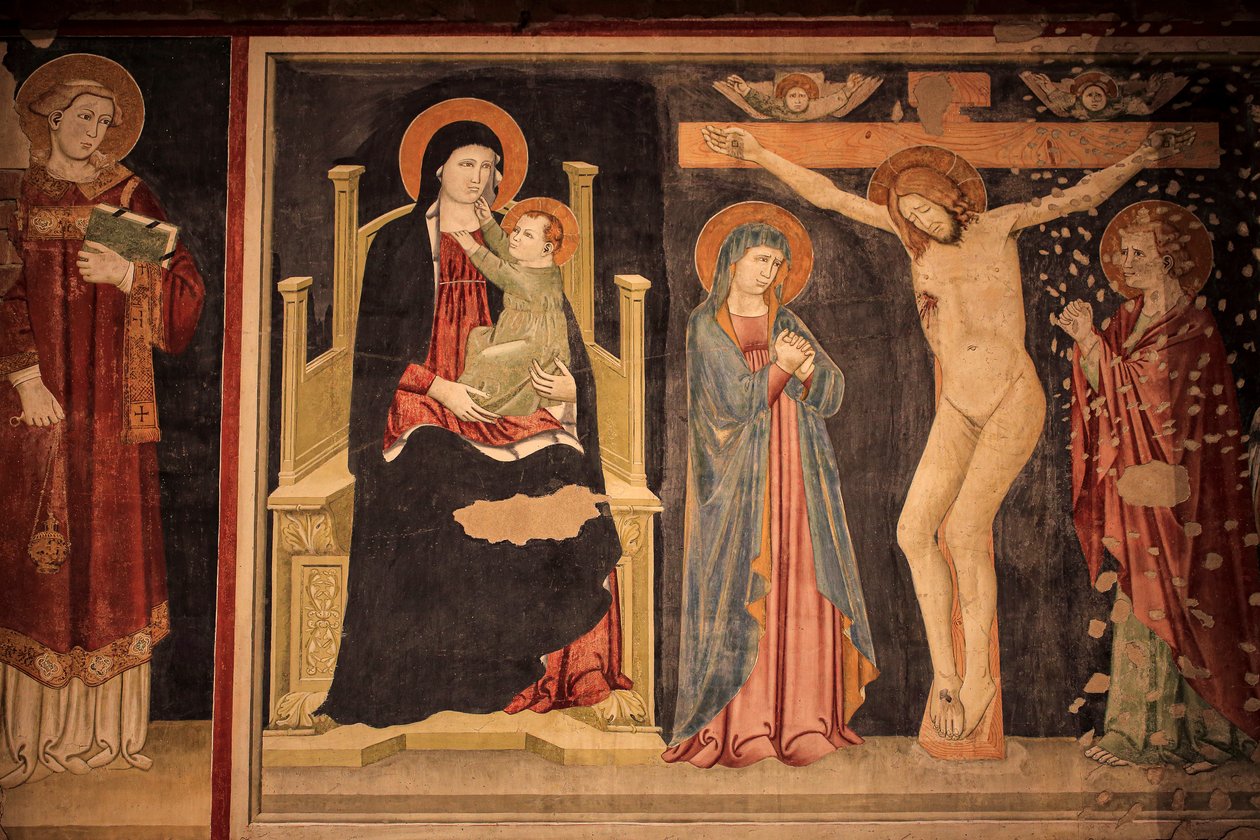 Falfreskók San Zeno Maggiore-ban. Verona alkotó: Unknown artist