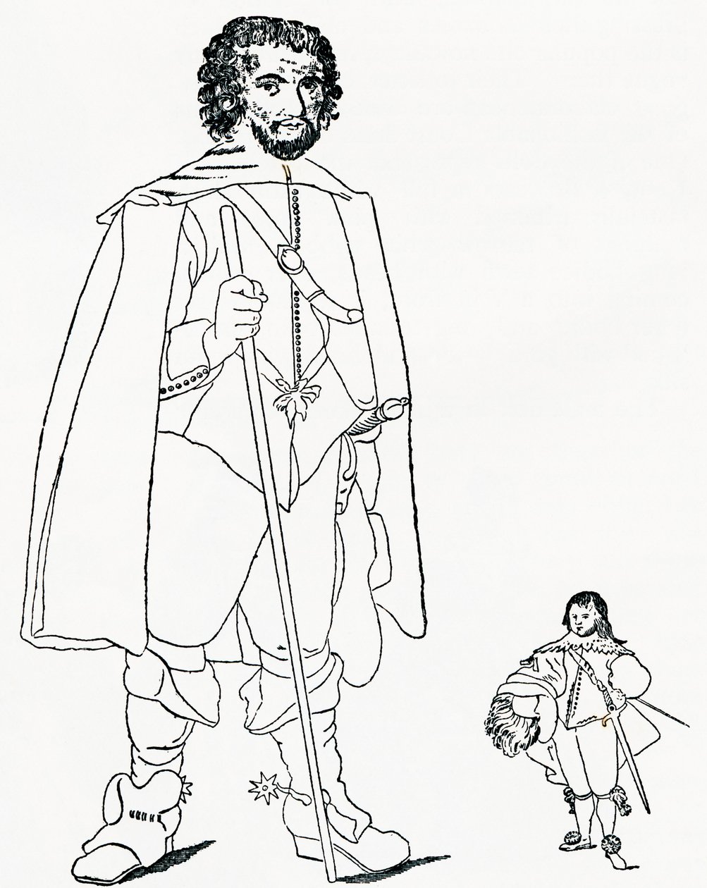 Walter Parsons és Sir Jeffrey Hudson, A The Strand Magazine 1894-es kiadásából. alkotó: Unknown artist