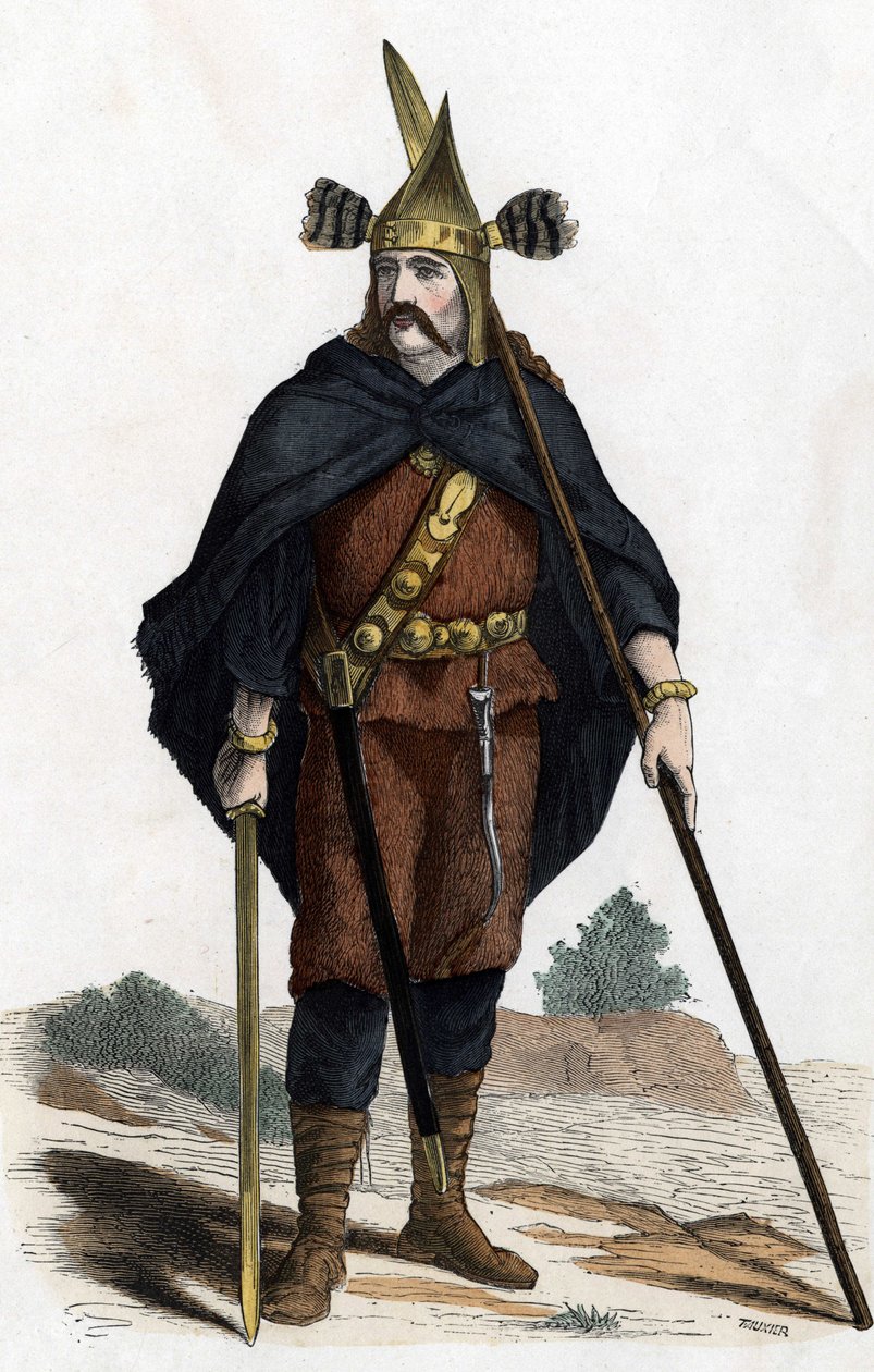 Harcos, bronzfegyverek korszaka - „” A franciák polgári és katonai viseletében az évszázadok során Paris F. Roy 1882”. alkotó: Unknown artist