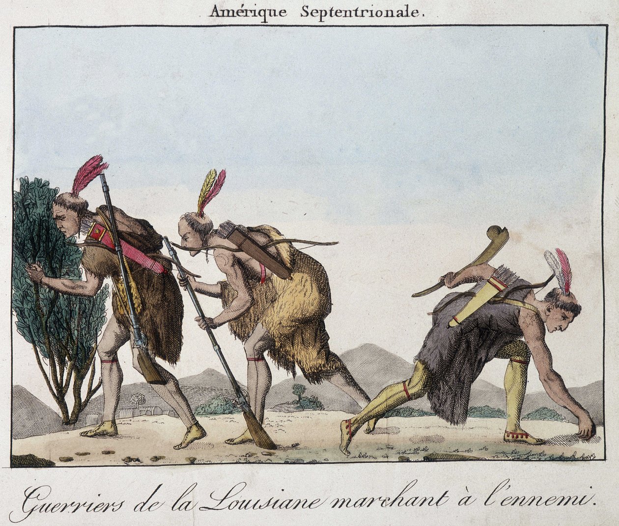 Louisiana harcosai az ellenség nyomában - metszet alkotó: Unknown artist