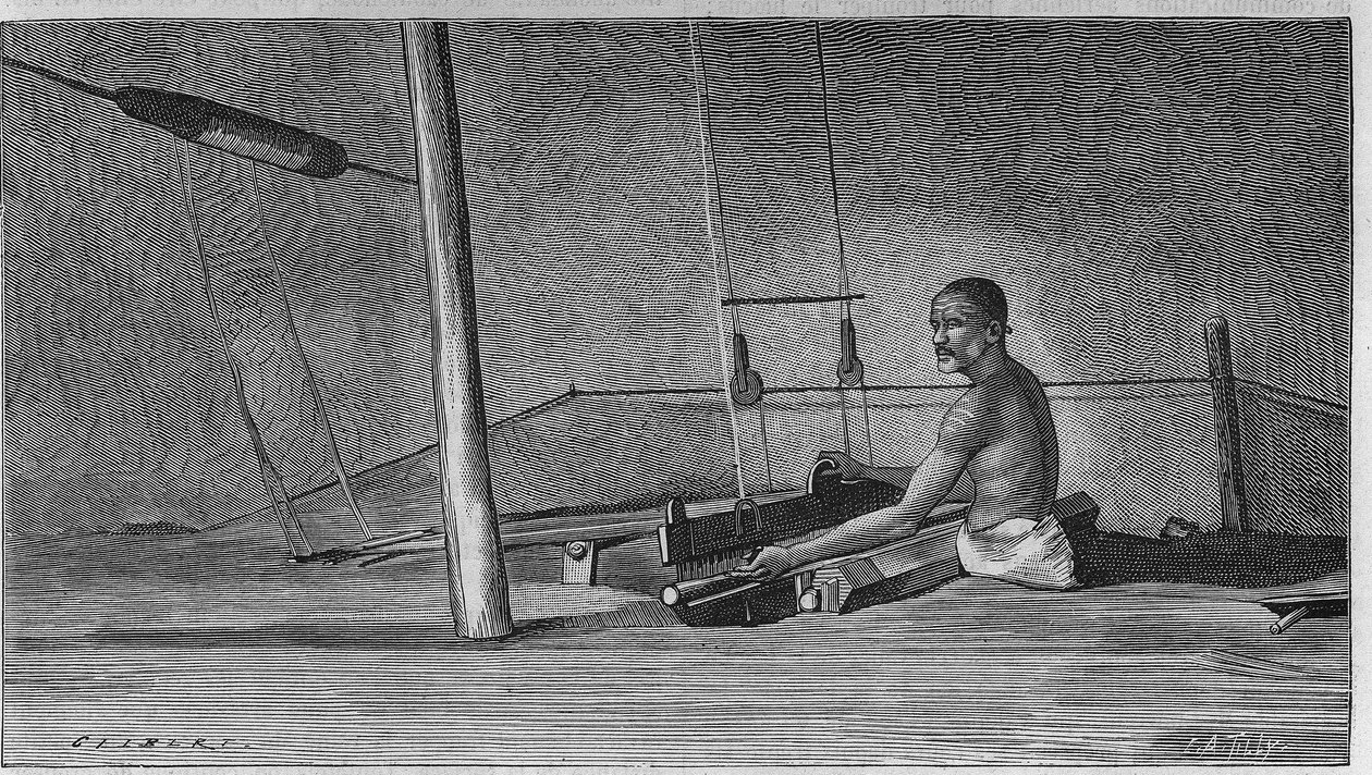 Szövés Indiában: A takács szakma. alkotó: Unknown artist