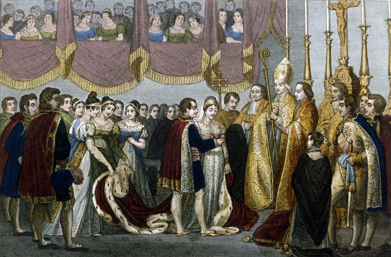 Esküvői szertartás I. Napóleon és Mária – Habsburg Lujza között a bécsi Ágoston-templomban, április 2. alkotó: Unknown artist